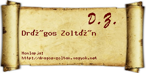 Drágos Zoltán névjegykártya